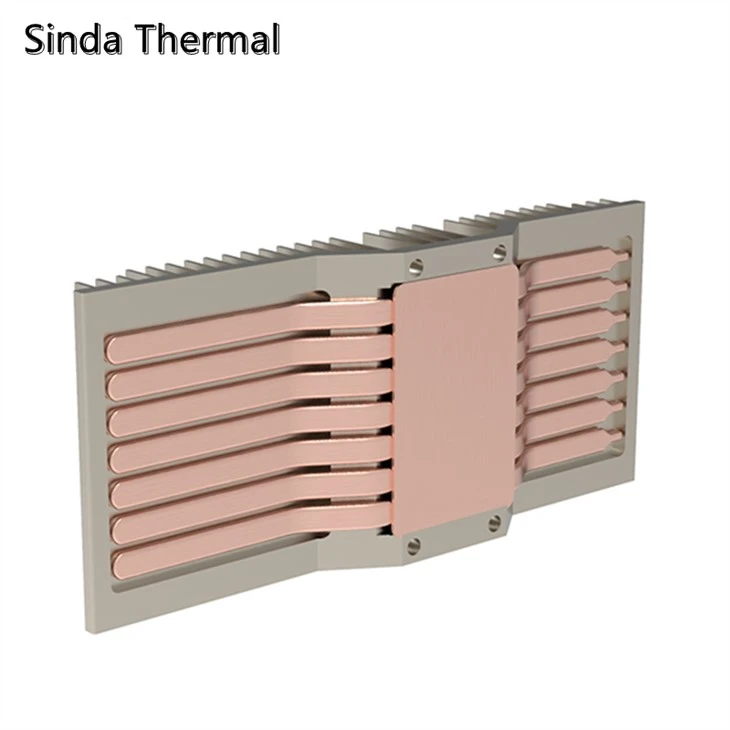 Disipador térmico de tubo de calor de placa de aluminio