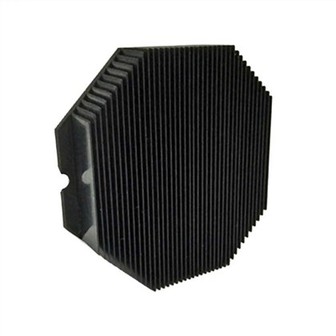 Rebajado de aluminio y disipador de calor de mecanizado CNC con anodizado negro