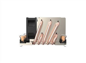 Enfriador de CPU de tubo de calor con aleta de cremallera de aluminio con ventilador para LGA4189