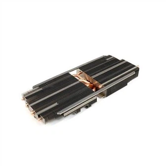 Disipador de calor Gpu de tubo de calor con aleta de cremallera de aluminio