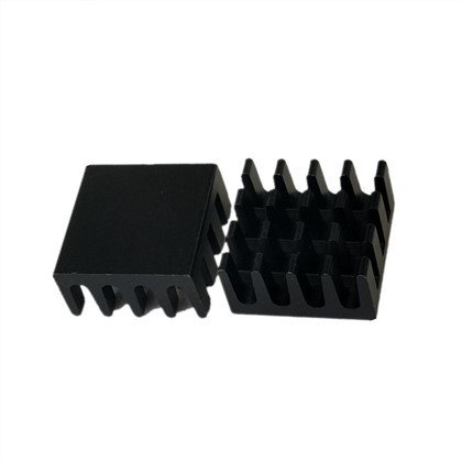 Disipador de calor VRM extruido de aluminio anodizado negro