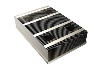 Radiador de GPU con aleta de cremallera de aluminio con tubos de calor
